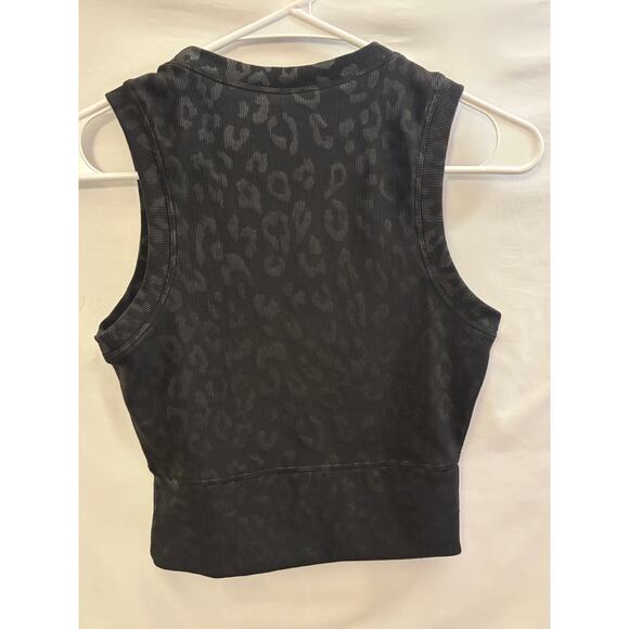 Move Theology Leopard Print Crop Tank Top – Black, Size Small (Pre-Loved) - Picture 5 of 5